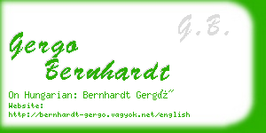 gergo bernhardt business card